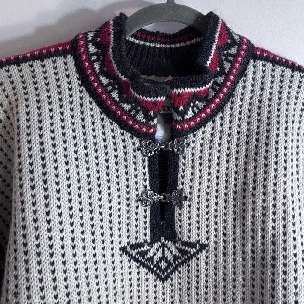 DALE OF NORWAY Sz S Scandinavian Style Wool Sweater Long Sleeve Colourful Cozy - Picture 2 of 8